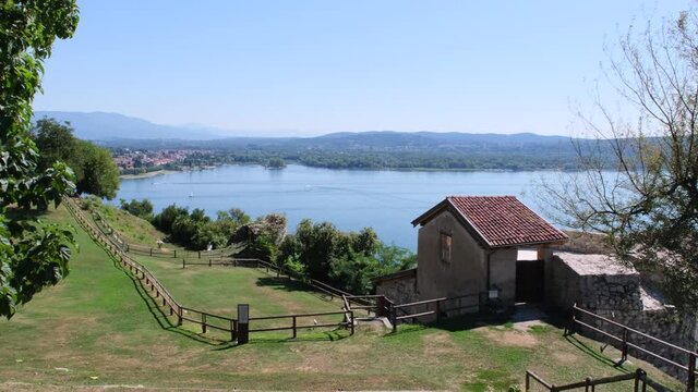 Lake Maggiore, Italy. Views from Rocca di Arona and Angera