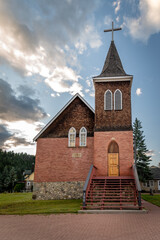 Fototapeta na wymiar A church in Jasper Alberta. 