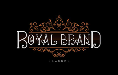 Vintage luxury logo illustration