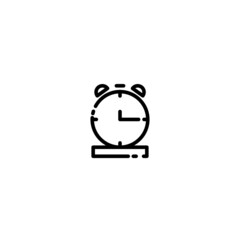Alarm clock icon. Vector illustration of clock icon