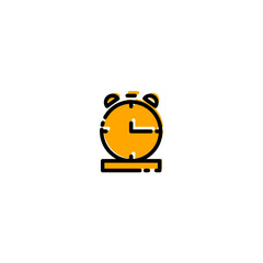 Alarm clock icon. Vector illustration of clock icon