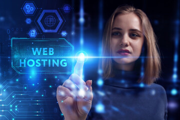Business, Technology, Internet and network concept. Young businessman working on a virtual screen...