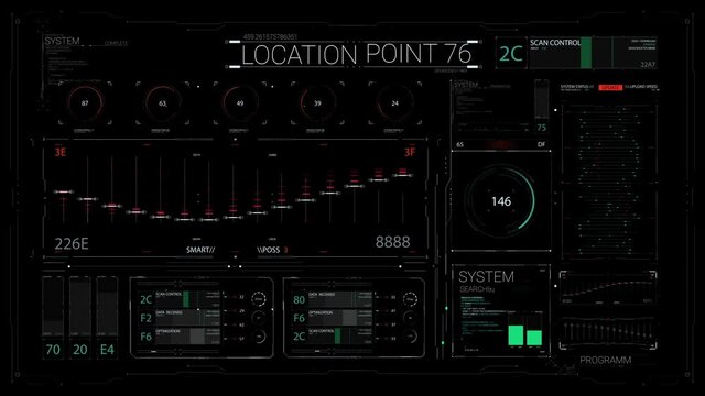 Sci Fi Hi Tech HUD Elements Infographic Futuristic Motion Graphics for VFX and Spaceship