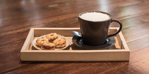 Hot coffee.