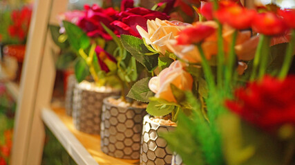 20. Beautiful fresh roses in a pot