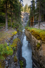 Fototapeta na wymiar View of Maligne Canyon in Jasper National Park
