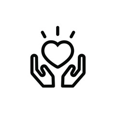 Charity and donation icons. Help and safe life vector collection