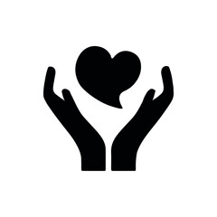 Charity and donation icons. Help and safe life vector collection