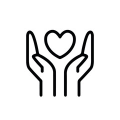 Charity and donation icons. Help and safe life vector collection