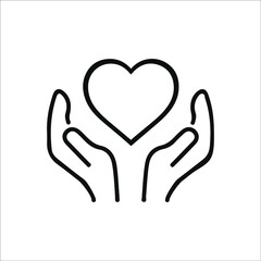 Charity and donation icons. Help and safe life vector collection