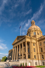 Fototapeta na wymiar The Alberta Legislature building in Edmonton Alberta. 
