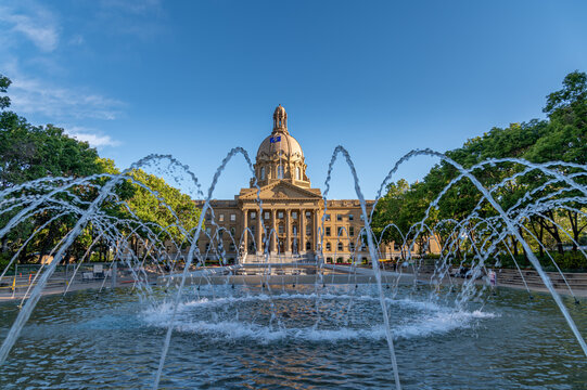 The Alberta Legislature Building In Edmonton Alberta. 