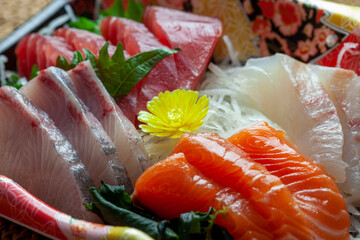 刺身のクローズアップ