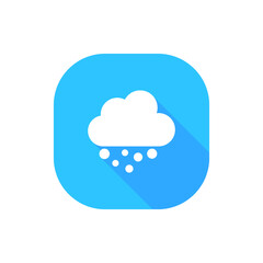 flat design cloud and hails