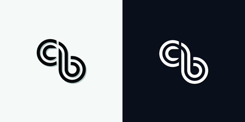 Modern Abstract Initial letter CB logo. This icon incorporate with two abstract typeface in the creative way.It will be suitable for which company or brand name start those initial. - obrazy, fototapety, plakaty