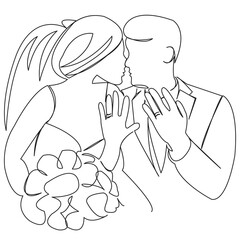 wedding bride and groom