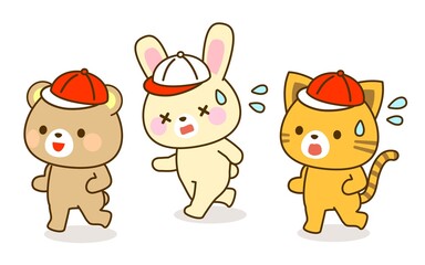 走る動物のイラスト