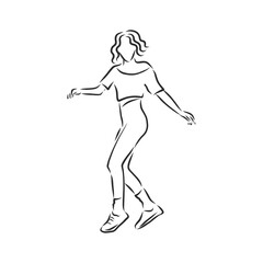 dancers illustration . fitness dancers, fitness, dancer, vector sketch illustration
