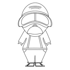 girl in a cap and scarf