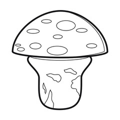mushroom cartoon coloring page