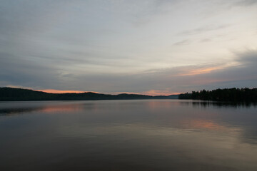 Sunset over a lake