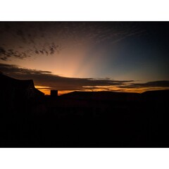 sunset in the mountains