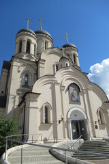 Fototapeta premium Russia, Moscow, Maryino, Church of GodMother Icon, august, 2020 (6)
