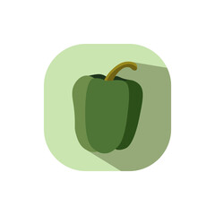 Flat design green bell pepper