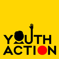 Design for celebrating International youth day event. August 12.