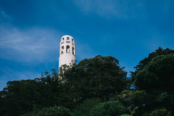 Fototapeta na wymiar Coit Tower on Telegraph Hill in San Francisco, California, USA