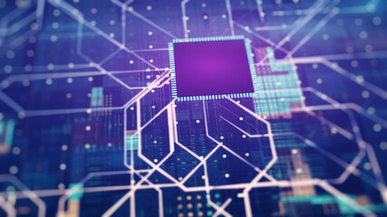 Sci-Fi Circuit Background. Futuristic Concept Design