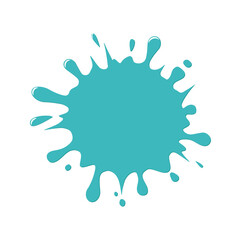 Paint splash, close up, detailed. Vector illustration Isolated on white background.