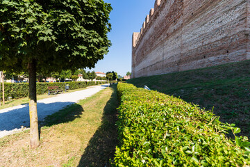 The walled town of Cittadella in Italy