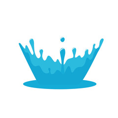 Water Splash. Simple flat vector illustration of blue water splash.