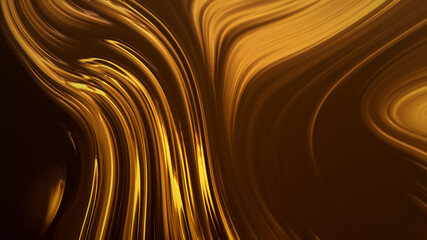 Abstract golden background with waves  luxury. 3d illustration, 3d rendering.