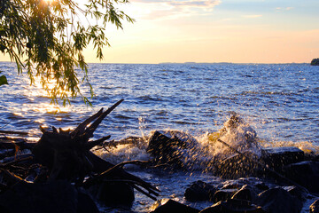 sunset on the sea