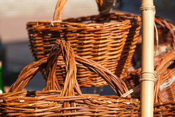 handcrafted baskets produced with natural materials...