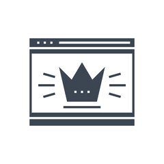 Page Quality Related Vector Glyph Icon. Isolated on White Background. Vector Illustration.