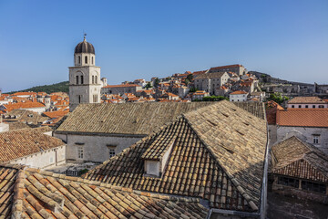 Famous Dubrovnik Franciscan Church and Monastery. Franciscan Church and Monastery (1317) - large complex belonging to the Order of the Friars Minor. Dubrovnik, Croatia.