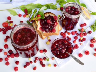 cranberry sauce and berries