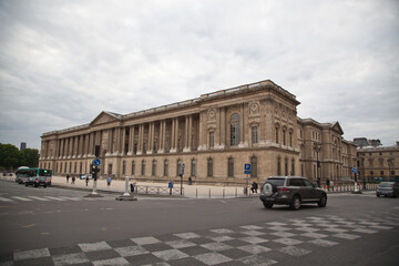 PARIS, FRANCE - MAY 30, 2014: Louvre building in Louvre Museum. With 8.8 million annual visitors, Louvre is consistently the most visited museum worldwide.