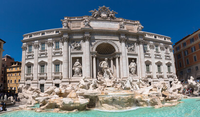 Naklejka na ściany i meble The Trevi Fountain dating from the 1762, Rome, Italy