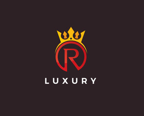 R letter minimal logo template - vector illustration
