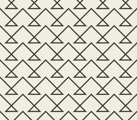 Abstract seamless pattern. Line geometric ornament. Vector illustration
