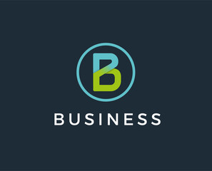 minimal b letter logo template - vector illustration