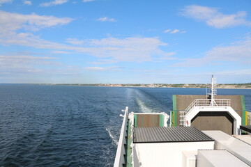 Obraz premium View from a car ferry to Visby at Gotland, Sweden