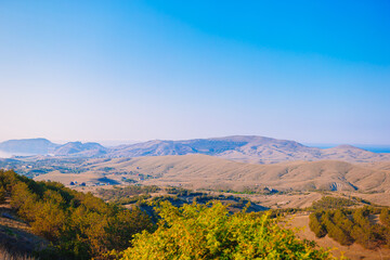 Fototapeta premium View from Crimea, beautiful mountains and rocks