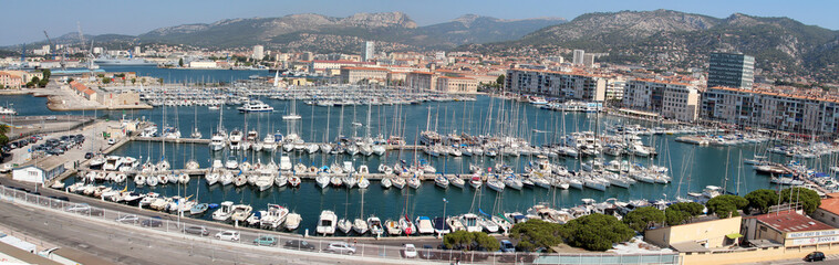 Beautiful Panorama View Port Toulon