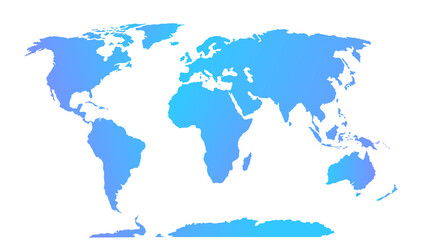 Blue color world map illustration 