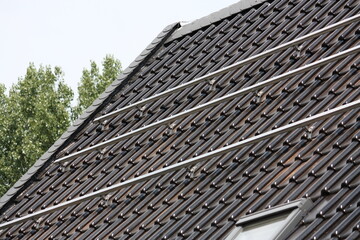 Unterkonstruktion auf dem Hausdach für eine Photovoltaikanlage in Lippetal Büninghausen an der Buschstraße